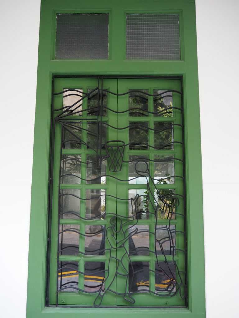 Basketball design of windows grille